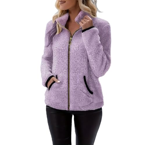 Veste polaire femme zippée à col montant pour rester au chaud tout l'hiver