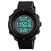 CakCity Men's Sports Digital Watch Military 50M Waterproof LED Watches for Men with Back Light Stopwatch Alarm-Black