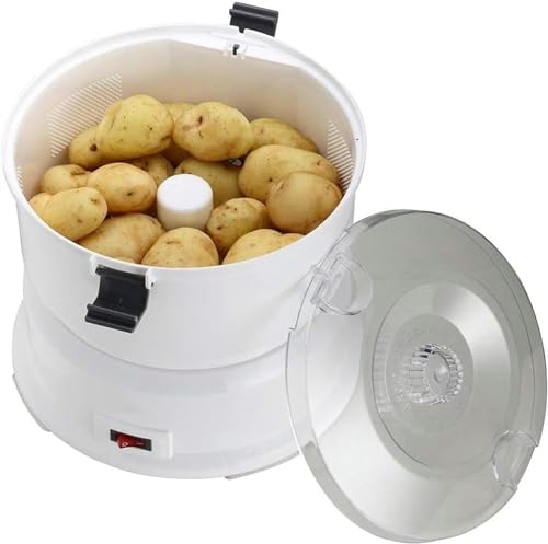 Máquina automática for cortar piel de patata, deshidratador de verduras, peladora de patatas eléctrica, peladora de verduras con contenedor [Clase de eficiencia energética A]