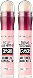 Maybelline Instant Age Rewind Eraser Dark Circles Treatment Concealer, Brightener, 2 COUNT