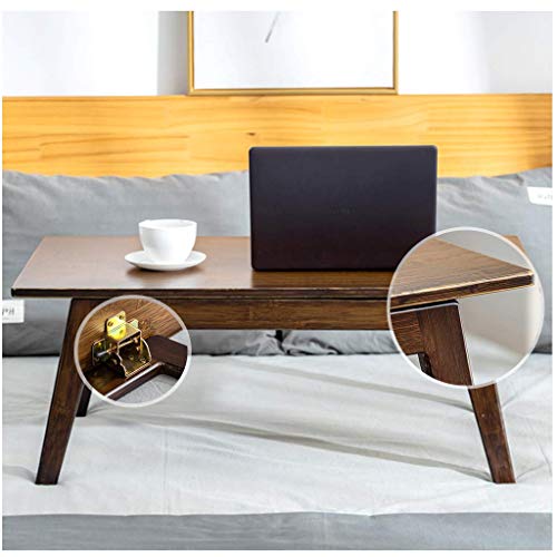 Table pliante bureau ordinateur portable table basse design bambou naturel lit
