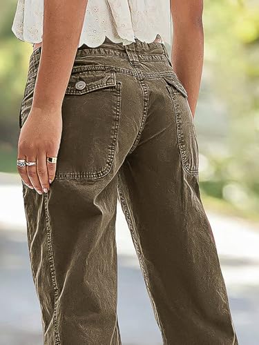 Flamingals Straight Leg Mid Waist Solid Stitch Detail Pants with Pocket4