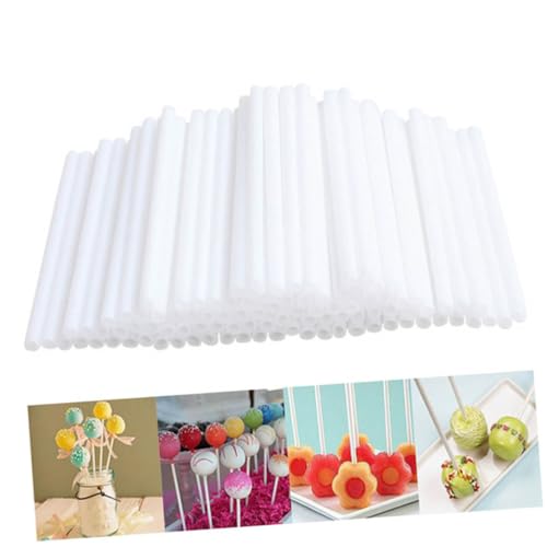 VERDANVERSE 100 pièces Bâtonnets Papier pour Sucettes et Cake Pops Solides et pour Créations DIY pour et Bonbons