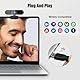 Webcam mit mikrofon Kamera pc cam, 1080p HD Mini Facecam Videokonferenz, 360° verstellbar USB Web Cam Plug&Play für Konferenz Live Streaming Aufnahme Kompatibel mit Skype/Zoom/YouTube