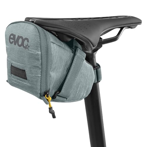 Evoc Seat Bag Tour, Borsa Da Sella Piccola (Borsa Da Sella Di Alta Qualità, Accessorio Leggero Per Bicicletta, Misura: L, Dimensioni: 11,5 X 17 X 11 Cm, Volume: 1 L), Acciaio - 3