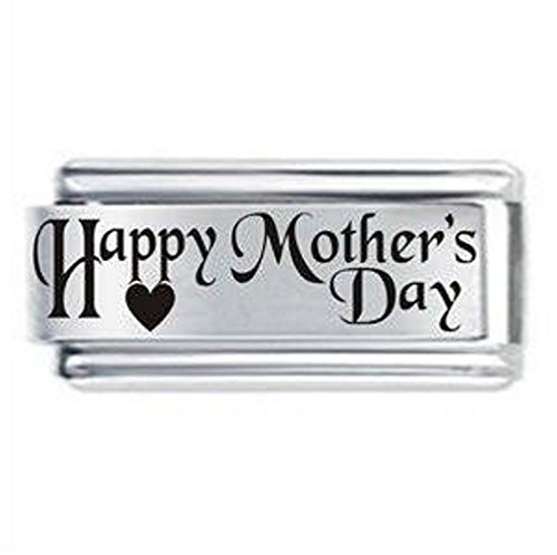 Mothers Day Superlink Italian Charm for Bracelet, Compatible with all 9mm Italian Style Charm Bracelets