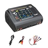 LiPo Battery Charger Dual RC Battery Charger Discharger Touch Screen Fast Balance Charger AC200W DC400W 12A for 1-6S LiPo LiHV Li-ion Life 1-15S NiCD NiMH PB Smart Batteries, RC Car Drone Boat