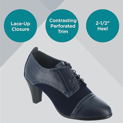 Masseys Women's Olive Lace-Up Tailored Dress Pump3