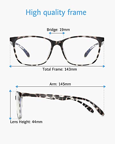 Image of ANRRI Blue Light Glasses Men Women Leopard Blue Light Blocking Computer Glasses Anti Eyestrain Lightweight UV Filter Lens Eyeglasses Frame