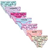 Sweet Princess Girls' Underwear - 100% Cotton Bikini Briefs, 7 Pack (Size: 4-6X), Size 6, Bright Assorted