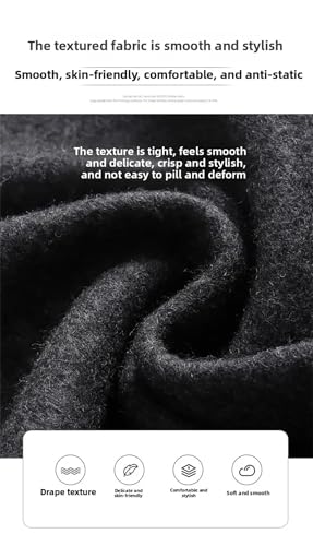 Women's Winter Cashmere Thick Winter High Waist Polyester Fiber Gored A- Line Skirt3