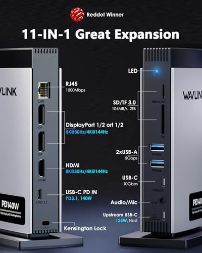 Docking Station USB-C 13-in-1 Con Supporto Laptop - 5K HDMI/DP, 100W PD, Ethernet, Per Mac/PC, Design Ergonomico - Foto 5