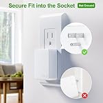 Nekmit Double port Ultra Petit plat USB Chargeur mural avec Smart IC, Blanc (blanc)