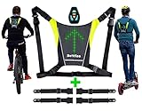 ★SICHTBAR SEIN KANN IHR LEBEN RETTEN. Die blinkende Warnweste ist mit einem blinkenden und ferngesteuerten LED-System ausgestattet. Es ist die ideale Sicherheit, um mit dem Fahrrad, Elektroroller Segway, Hoverboard, zu Fuß oder Motorrad sichtbar zu sein. Es kann bis zu 300 Meter in der Nacht sichtbar sein, das Lichtsignal befindet sich mitten im Sichtfeld der Autofahrer, kann dank der verstellbaren Gurte direkt auf Ihnen oder über Ihrem Rucksack getragen werden