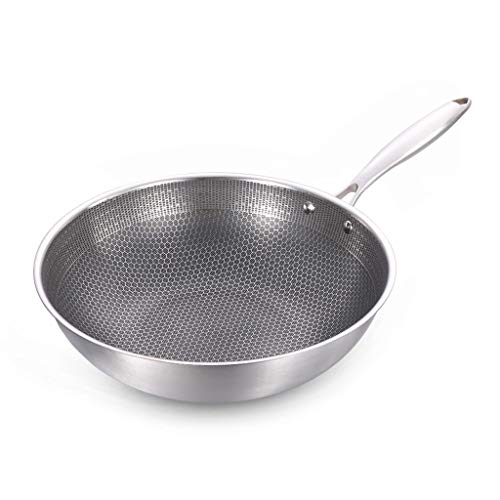 Wok de acero inoxidable con mango desmontable y antidezlizante miniatura 5