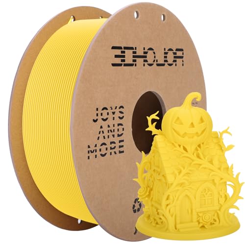Image of 3DHoJor 3D Printer Filament Basic PLA Filament 1.75mm 300mm /s 1kg Cardboard Spool Dimensional Accuracy + /- 0.03 mm Fit Most 3D FDM Printer-Yellow