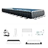 INTEX 26379MZ 36ft x 18ft x 52in Ultra XTR Deluxe Rectangular Above Ground Swimming Pool Set, Includes 2650 GPH Sand Filter Pump, Saltwater System, SuperTough Puncture Resistant, Rust Resistant
