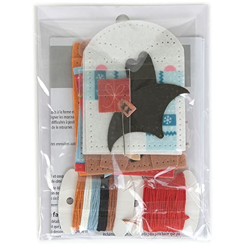 Image of Dimensions 72-08291 DIY Christmas Ornaments and Gift Card Holders Felt Applique Kit, Sizes Vary, Multicolor, 4pcs