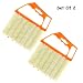 2PCS Blind Cleaner , Air Conditioner Mini Brush , Window Contacts Blade Cleaning Vertical Duster With 7 Slat Handheld Household Tool , Washable Dust Venetian Shutters For Housework , Office Yellow