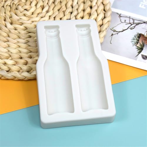 5Pcs Home Baking Essential Molds Double Beer Bottle Shape Silicone for Fondant and Chocolate Making Chocolate - Image 3
