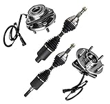 Bodeman - Pair of 2 Front CV Axle Drive Shaft and 2 Wheel Hub Bearing Assembly for 2007-2011 Dodge N