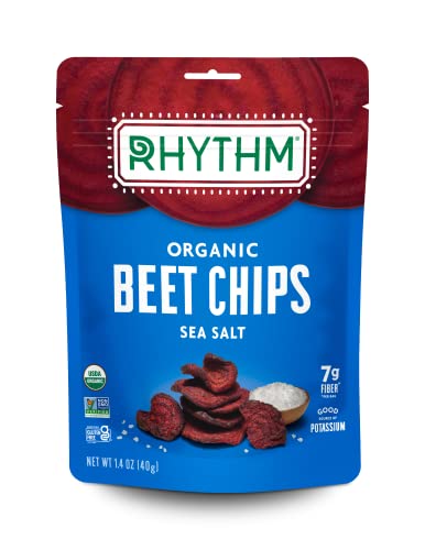 Rhythm Superfoods Beet Chips, Salted, Organic And Non-GMO, Vegan/Gluten-Free Superfood Snacks,1.4 Oz (Pack of 12)