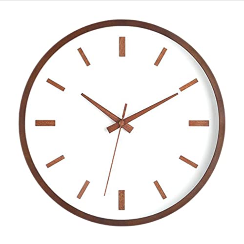 Horloge murale haut de gamme finition noyer pour séjour moderne - 2