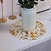Snowkingdom Disposable Gold Placemats Set of 12 Metallic Round 13 Inch Foil Mesh Pressed Fall Table Mates 12 Pack Gold Doilies for Dining Table Wedding Birthday Party Holiday Home Decoration