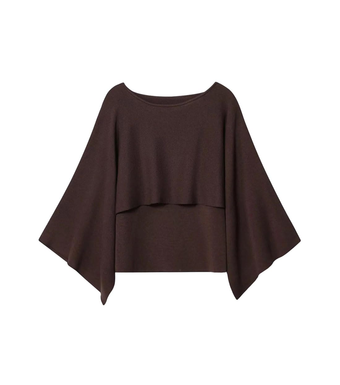 Womens Classic Comfortable Cape-Style Knit Sweater Top Slim Fit Long Sleeve Lazy Style Sweater