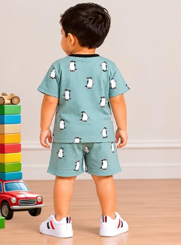 Image of 3BROS Baby Boys & Baby Girls Cotton Hosiery Clothing Set Half Sleeves T-shirt with Matching Pants (DB20HS6027 Parent)