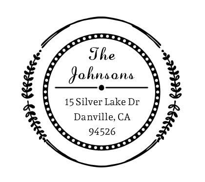 Custom Family Address Embosser - Personalize with Initials & Text - Hand-Held Embossing Stamp - Monogram, Seal Embosser Best for Books, Envelopes, Napkins - 1.625 inch