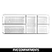 iDesign Rain Plastic Divided Vanity Organizer, Storage Tray for Cosmetics, Makeup, and Accessories on Vanity, Countertop, Bathroom, or Cabinet, 5 Compartments, 5 Compartments, Clear