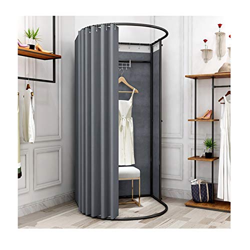 YXYECEIPENO Cabine D'essayage Mobile Au Sol Abat-Jour Simple pour Vestiaire Portable Cabine D'essayage Mobile Combinée avec Un Tissu D'ombrage Et Un Cadre Tubulaire 12 Couleurs, 2 Options De Taille