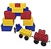 BiggoBlocks Jumbo Blocks 36PC 3CAR | Made in The USA | 30 Large Blocks | 6 Small Blocks | 4 Colors Red Yellow Green Blue |Includes 3 Train car Kits | (60pcs Total)