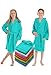 LEBENGOOD Accappatoio Bambino e Bambina, Ragazzo e Ragazza, Neonato, Bimbo e Bimba, Unisex - 100% Cotone OEKO-TEX® Accapatoi Bambini Cappuccio Spugna, Morbido, Ragazzi Piscina (6-8, Turquesa) immagine