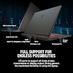 MSI Vector 16 HX AI 16” 144Hz FHD+ Gaming Laptop: Intel Core Ultra 7-255HX, NVIDIA Geforce RTX 5070Ti, 16GB DDR5, 512GB NVMe SSD, Thunderbolt 5, Wi-Fi 6E, Win 11 Home: Cosmo Gray A2XWHG-212US