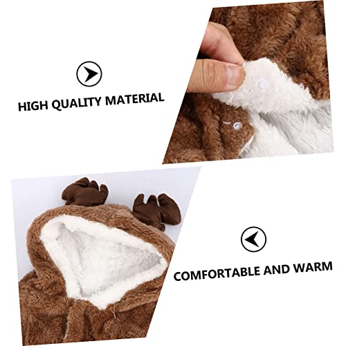 Disfraz navideño para perro talla L en coral fleece miniatura 5