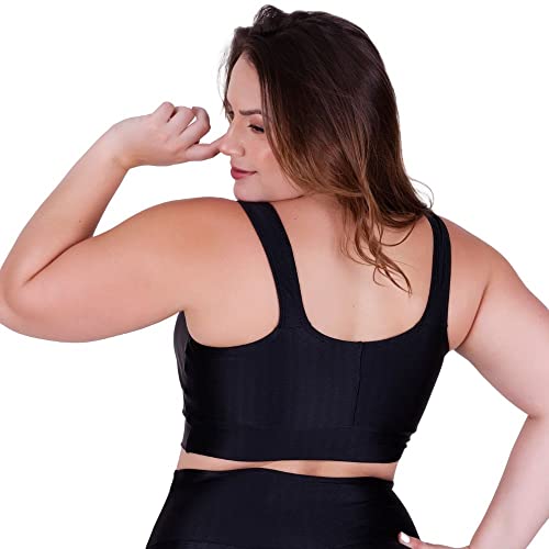 Top de Academia Grande Plus Size New Zig 3D Liso 46 48 50 Nicole Plus (BR, Numérico, 48, Plus Size,