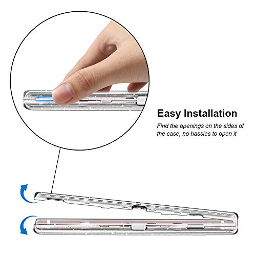 Anuck Case For Iphone 8 Plus Case, For Iphone 7 Plus Case 5.5 Inch, Crystal Clear 3 In 1 Heavy Duty Defender Shockproof Full-Body Protective Case Hard Pc Shell & Soft Tpu Bumper Cover - Clear Glitter #TOP5