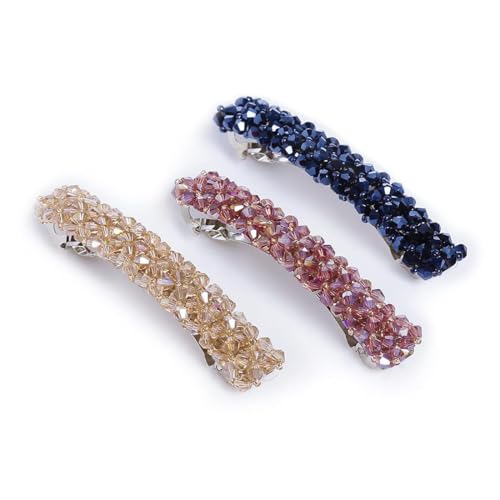 Pinzas para el pelo de cristal JEVR que sujetan el cabello fino sin tirones ni caídas
