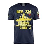 Design/Druck aus Deutschland T-Shirt UAW 234 Teterow Saßnitz Stabsmatrose Rang Dienstrang #42423, Größe:XXL, Farbe:Dunkelblau