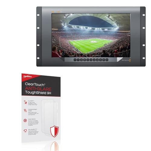 BoxWave Screen Protector Compatible With Blackmagic HDL-SMTV4K12G2 (15.6 in) - ClearTouch Anti-Glare ToughShield 9H (2-Pack), Anti-Glare 9H Tough Flexible Film Screen Protector