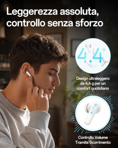 Image of OPPO Enco Air5 Pro True Wireless in Ear Earbuds, 55dB ANC, LHDC 5.0 Hi-Res Audio, 12mm Dynamic Driver, 54H Playtime, Low Latency Gaming & Fast Charging (Pearl White)