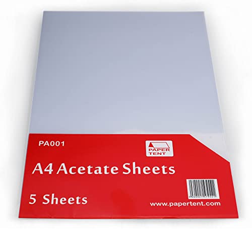 Papertent 250 Micron Clear Acetate Sheets 5 Sheets