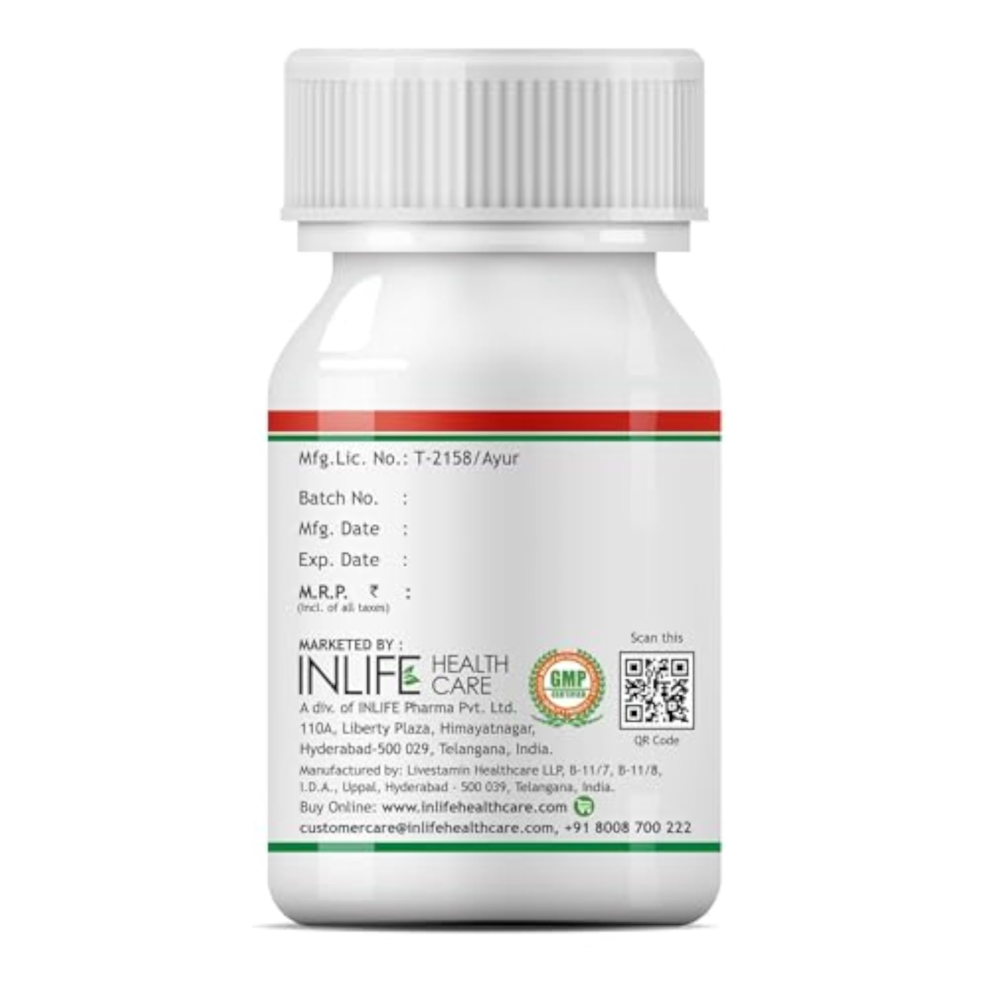 INLIFE Safed Musli Capsules, 500mg, Natural Strength Supplement