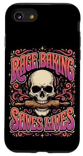 Rage Baking Saves Lives Funny Pastry Chaos �X�P���g���x�C�J�[ �X�}�z�P�[�X iPhone SE (2020) / 7 / 8 �p