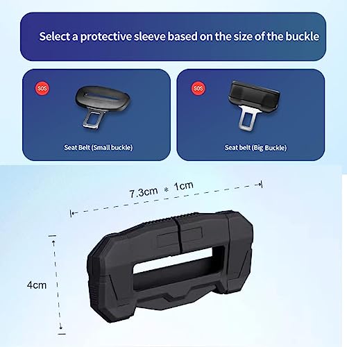 image for HANNHAI Car Universal Seat Belt Clips Cover,Seat Belt Buckle Protector