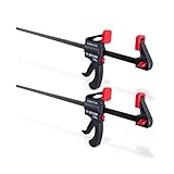 POWERTEC 71596 24 inch Quick Release Bar Clamp with 30 inch Spreader | Ratcheting Bar Clamp, 2PK