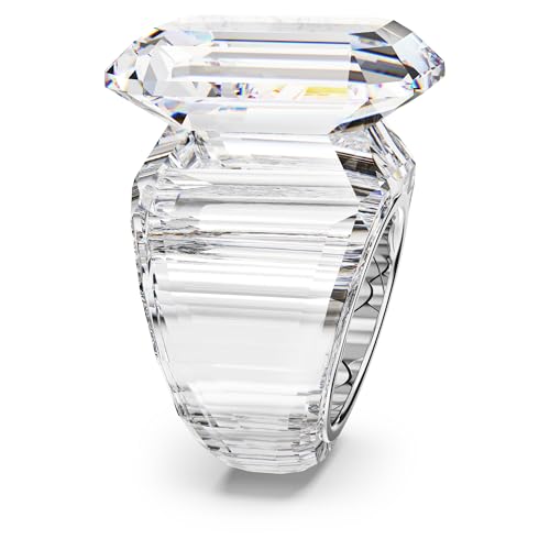 Swarovski Lucent cocktail ring, Octagon cut, Clear, size 83