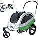 PAPILIOSHOP Kuma – Klappbarer Hundeanhänger, Hundewagen und Fahrradanhänger für kleine Hunde, Leicht und Stabil, 2-in-1 Buggy für Transport und Outdoor-Aktivitäten (grün)